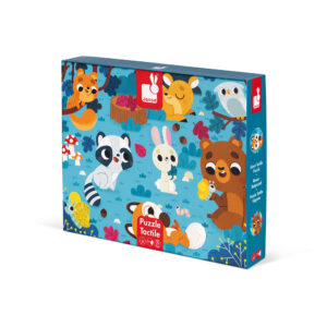 Janod Puzzle dotykové Lesné zvieratká  s textúrou 20 ks