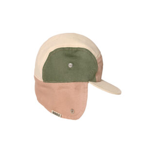 KiETLA šiltovka s ochranou krku s UV ochranou 0-1 rok, green-natural-pink