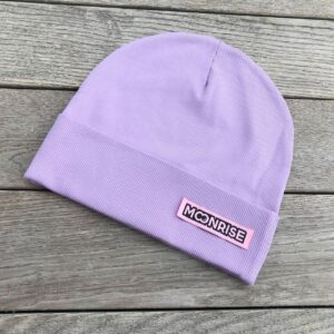 Moonrise Rebrovaná čiapka organic - lila, veľkosť 1