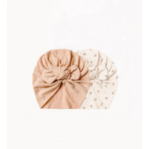 MRS. ERTHA Bavlnená čiapka turban pre bábätko Buds - púčiky 12m+