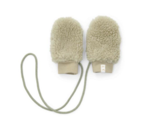 Little Dutch Teddy rukavice Soft green - 0-3 mesiace
