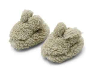 Little Dutch Teddy papučky - Soft green - 3-9 mesiacov